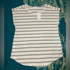 Women’s Grey & White Sleeveless Top New with Tags